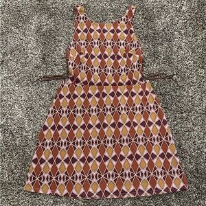 Charlotte Russe Geometric Mini Dress - Red and Brown